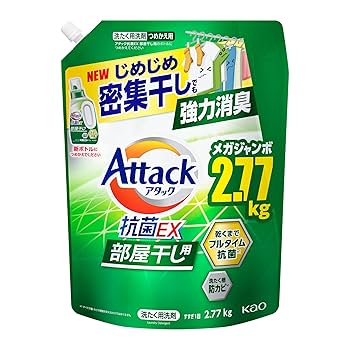 アタック 【大容量】抗菌EX 洗濯洗剤 液体 つめかえ用 2900ｇ×6 Amazon | 【大容量】アタック抗菌EX 洗濯洗剤 液体 汚れ・臭い